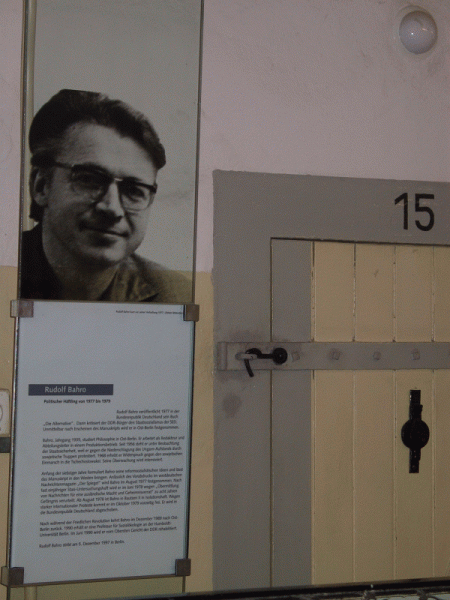 Biografiestele Rudolf Bahro (Häftling in Bautzen II von 1977 - 1979), 2007,  Bildarchiv der Gedenkstätte Bautzen