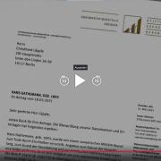 Screenshot: Dokumentationsstelle unterstützt Recherchen zu NS-Endphaseverbrechen – Beitrag bei 3sat