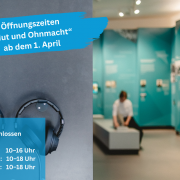 Ab dem 1. April stellt die Dauerausstellung „Mut und Ohnmacht“ des Erinnerungsortes Torgau ihre Öffnungszeiten auf die Sommermonate um. Die Ausstellung bleibt montags geschlossen, dienstags und mittwochs ist sie jeweils von 10 bis 16 Uhr geöffnet. Von Donnerstag bis Sonntag sowie an Feiertagen ist die Ausstellung von 10 bis 18 Uhr geöffnet.