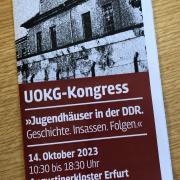 Der Flyer zum Kongress „Jugendhäuser in der DDR“ (© StSG/Erinnerungsort Torgau)