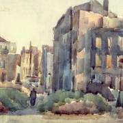Eva Schulze-Knabe, aus dem Zyklus „Ruinen in Dresden“, 1947 (© Privatbesitz)