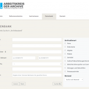 Suchmaske der Onlinedatenbank (© ABL)