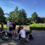 Das Projektteam bei der Erarbeitung der Inhalte, 2024 (© GfZL)