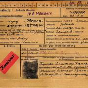 Personalkarte von Mitrofan Andrejewitsch Moros, ermordet im KZ Buchenwald (© Stiftung Sächsische Gedenkstätten / GSEZ)