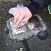 Stolpersteine für Toni und Erich Schapira, 2020 (Foto: Archiv StSG/GSPS)