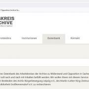 Screenshot der Onlinedatenbank