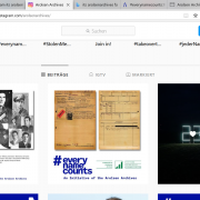 Screenshot Instagam Arolsen Archives: Beiträge zur Gedenkstätte Ehrenhain Zeithain