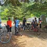 Radtour zum Internationalen Museumstag 2023 im Sowjetpark Zeithain (© Gedenkstätte Zeithain)