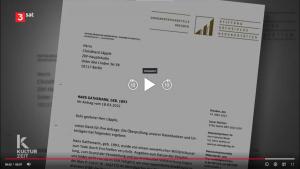 Screenshot Dokumentationsstelle unterstützt Recherchen zu NS-Endphaseverbrechen - Beitrag bei 3sat