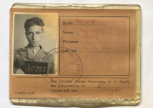 Arbeitsausweis der Zittwerke, ausgestellt für Jurij Burrdeha (SächsHStA Dresden)