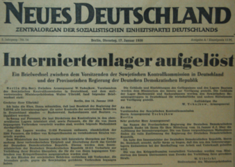 Die DDR-Presse verkündet die bevorstehende Auflösung der Speziallager