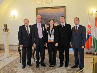 Die Mitglieder des Vorstands (Executive board) v.l.n.r. Siegfried Reiprich, Göran Lindblad (Schweden), Andreja Valič (Slowenien), Pawel Ukielski (Polen) und Szolt Szilagyi (Rumänien)